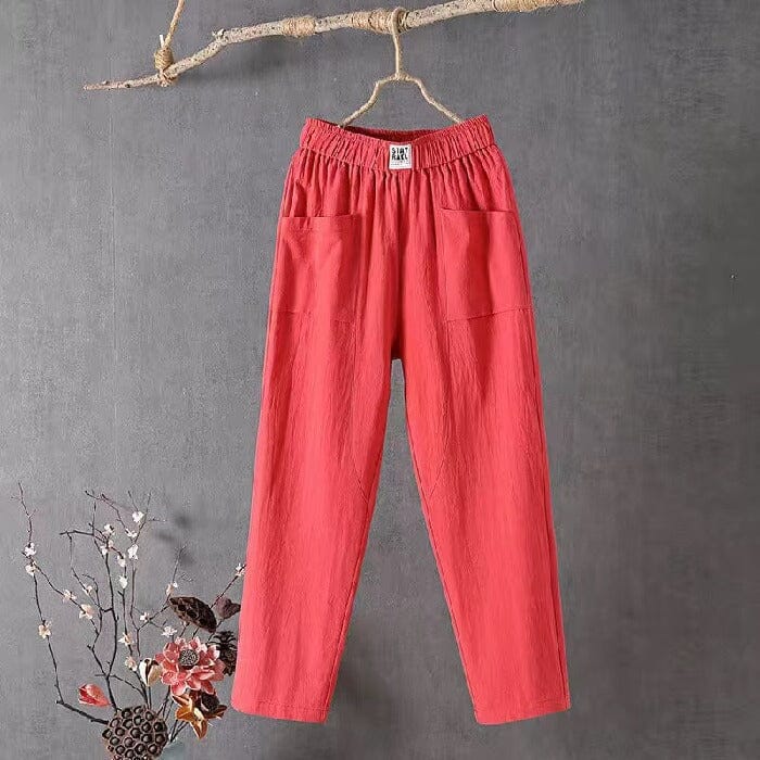 OLIVIA™ - Pantaloni din amestec de in