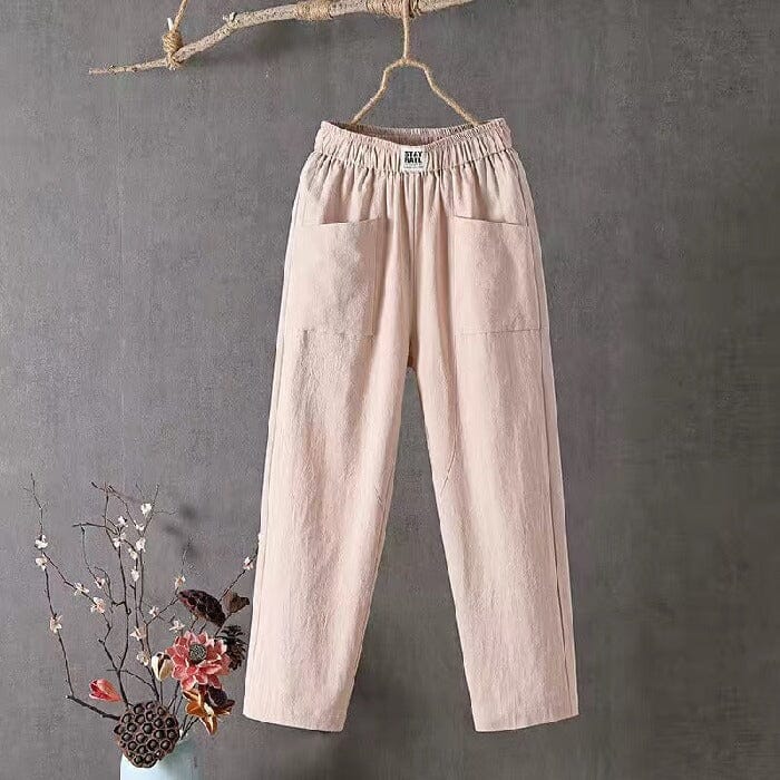 OLIVIA™ - Pantaloni din amestec de in