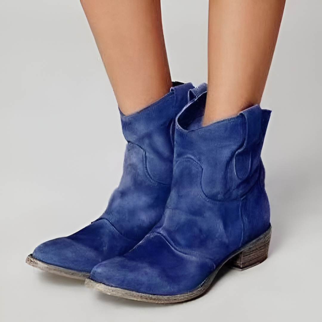 Alessia – Botine din Piele Nubuc