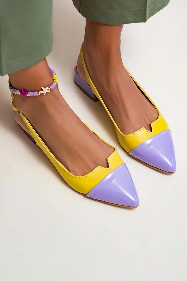 Estelle™ | Pantofi cu toc din piele colorată cu finisaj lucios