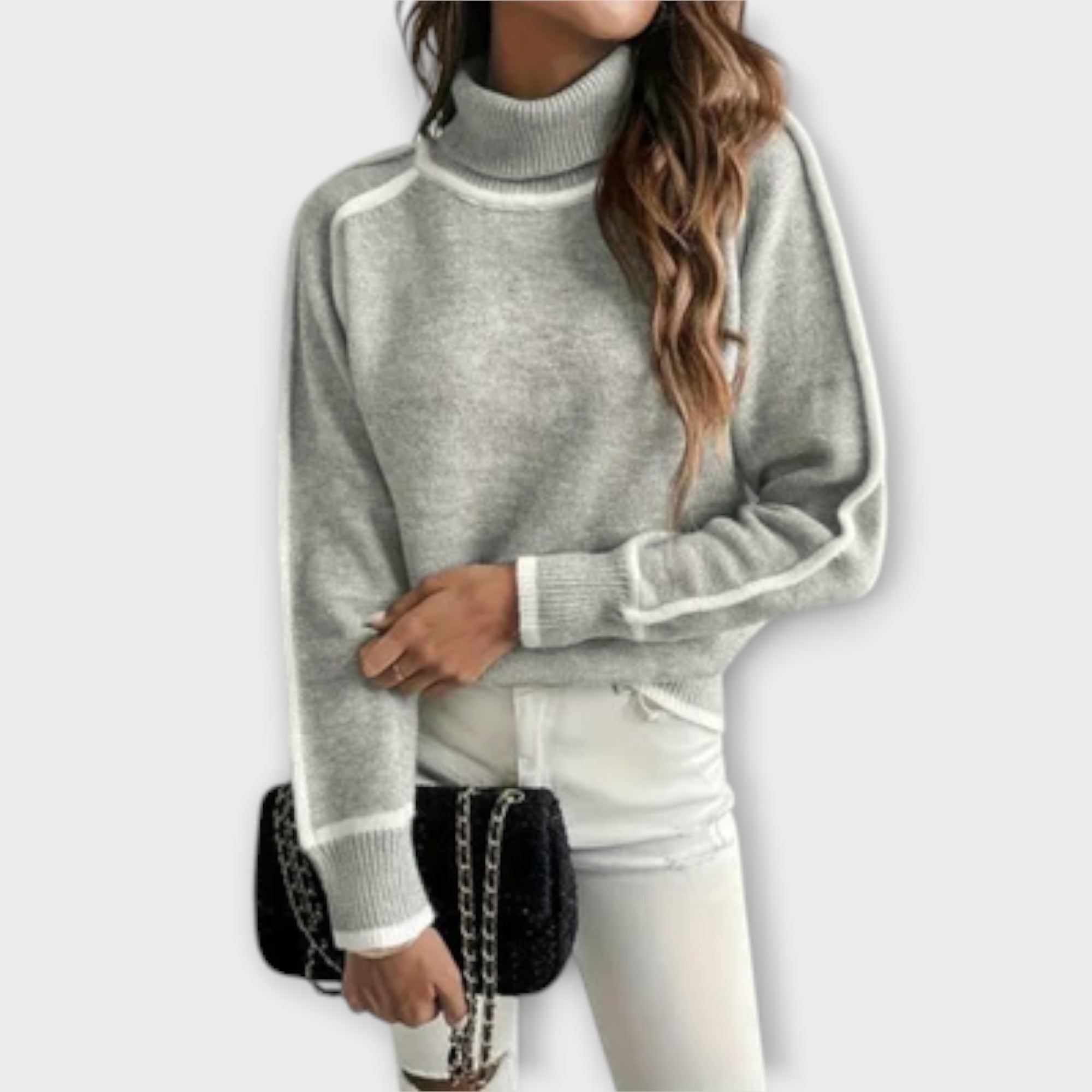 Aurora - Pulover Casual cu Guler