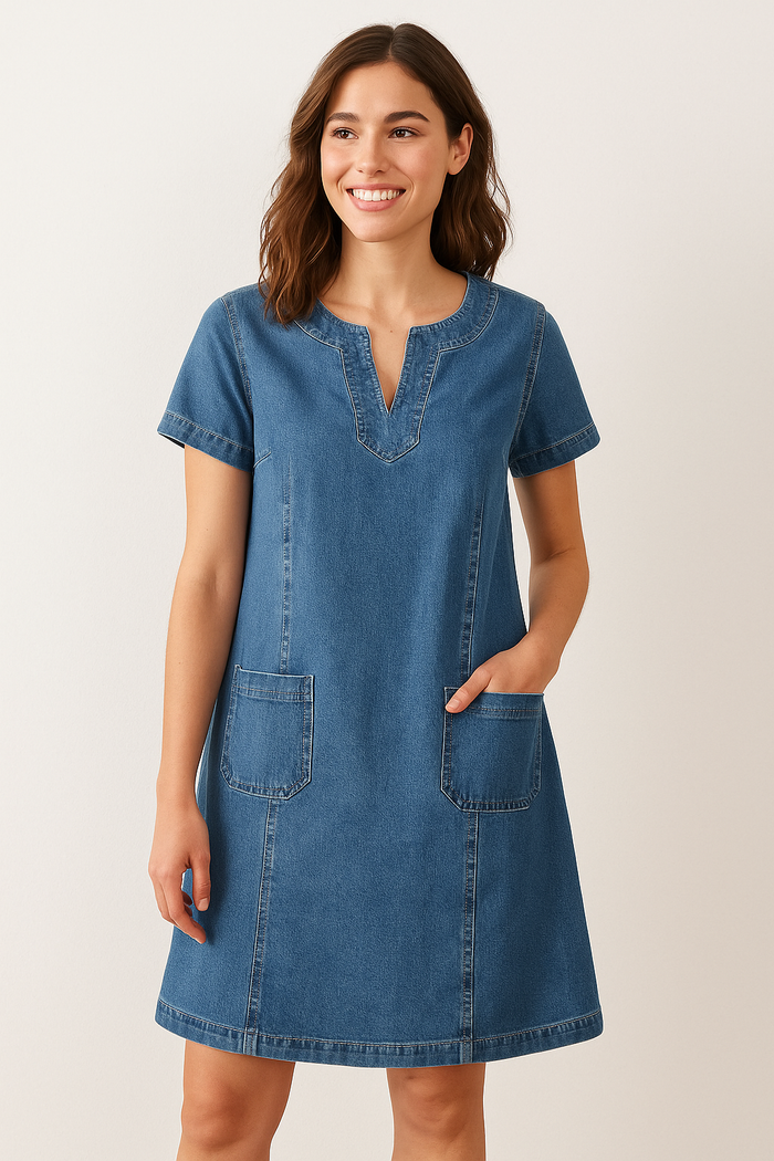 Anouk™ | Rochie din Denim Relaxată