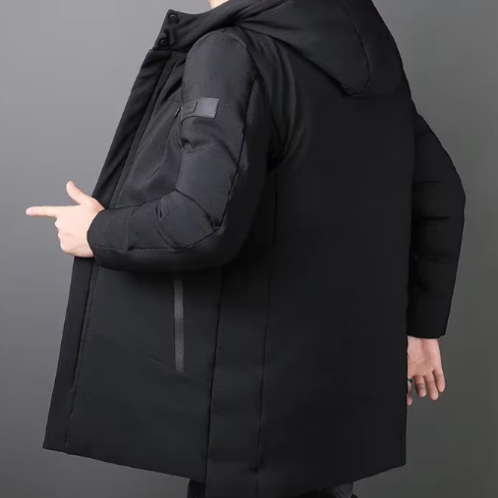 Jachetă elegantă lungă pentru bărbați