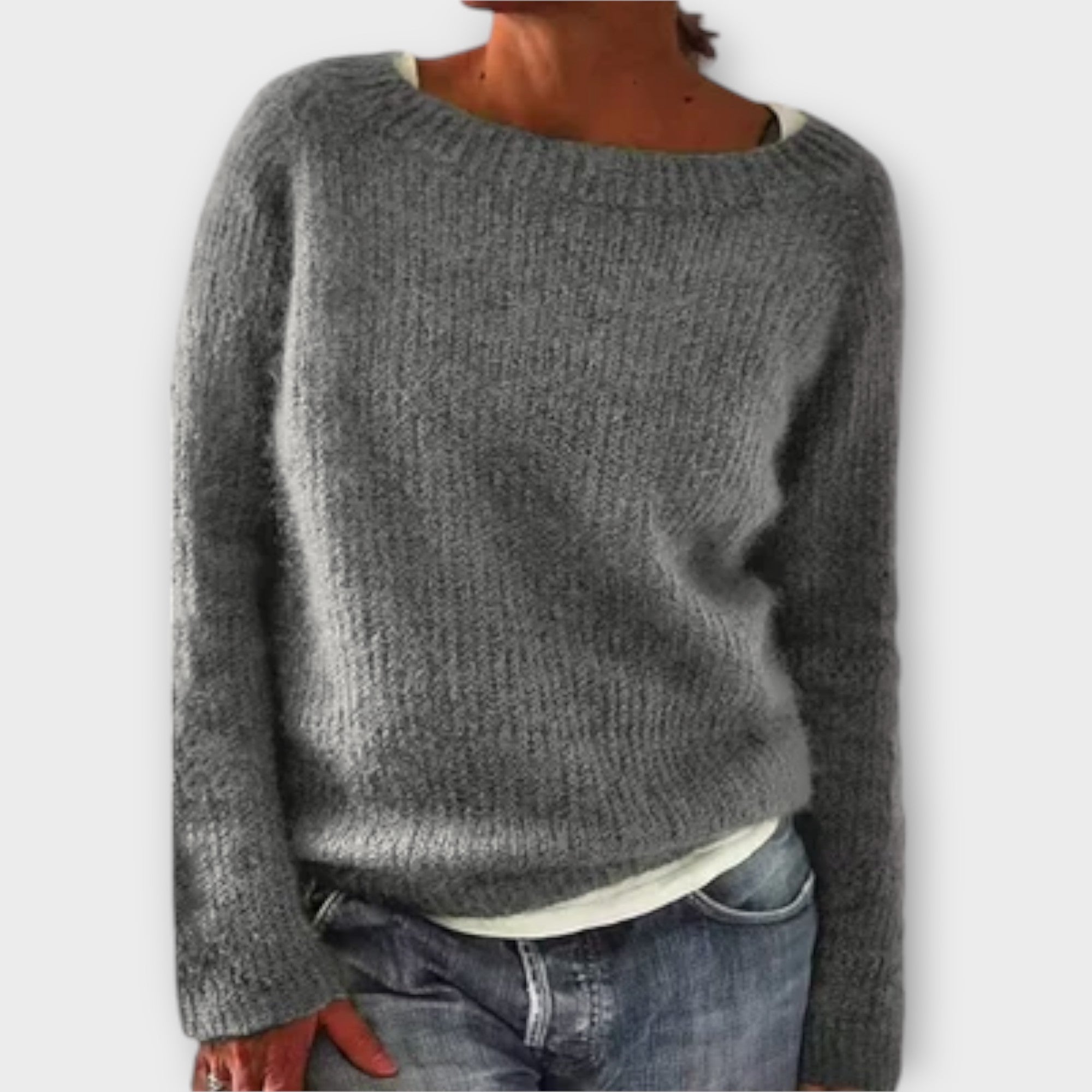Regine – Pulover Tricotat de Culoare Uniformă