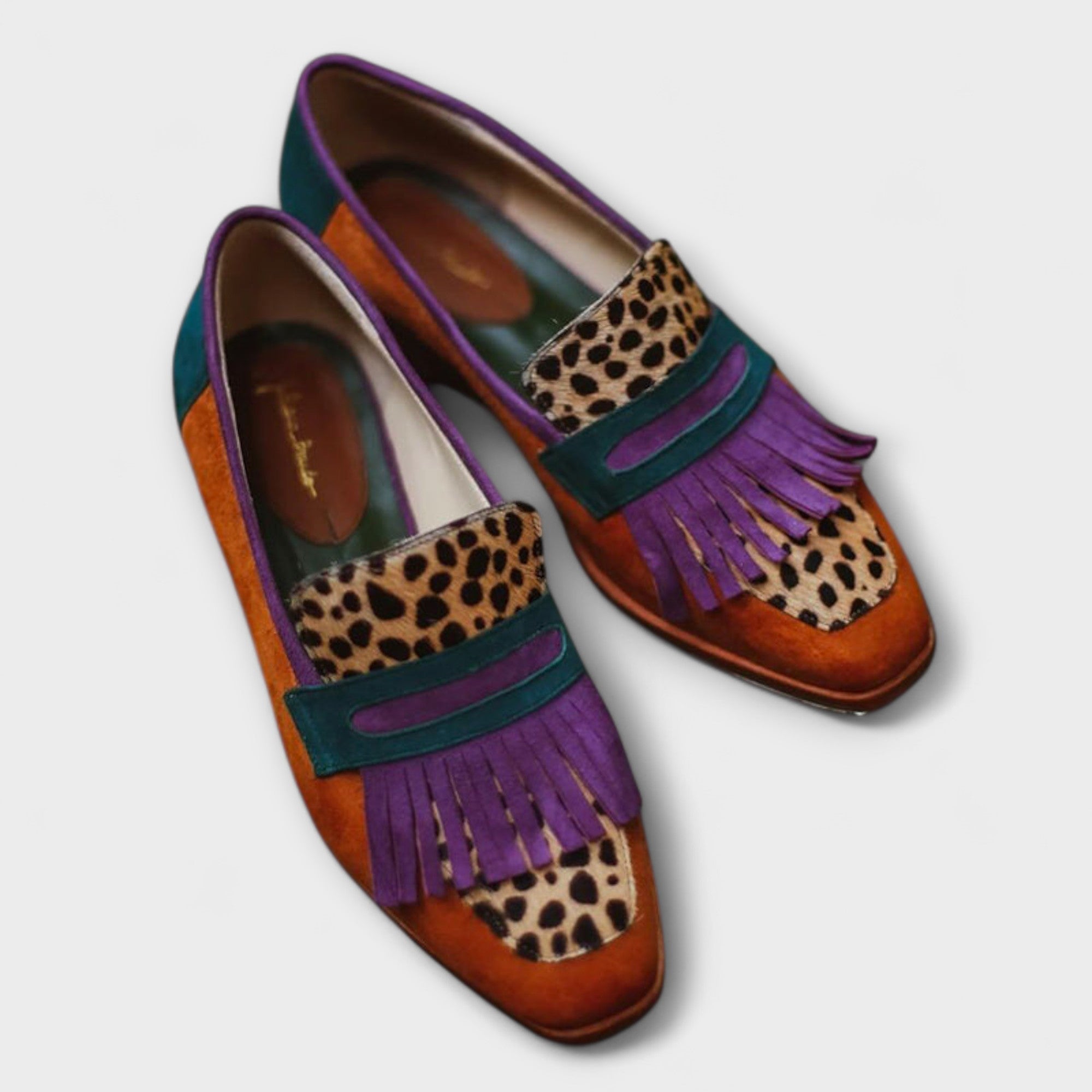 Savrani™ | Mocasin Maro cu Model Leopard