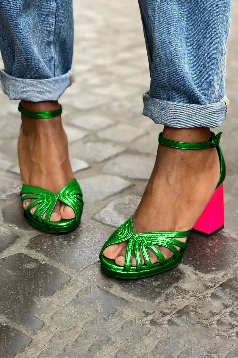 Adèle™ | Pantofi Eleganți cu Toc Bicolor