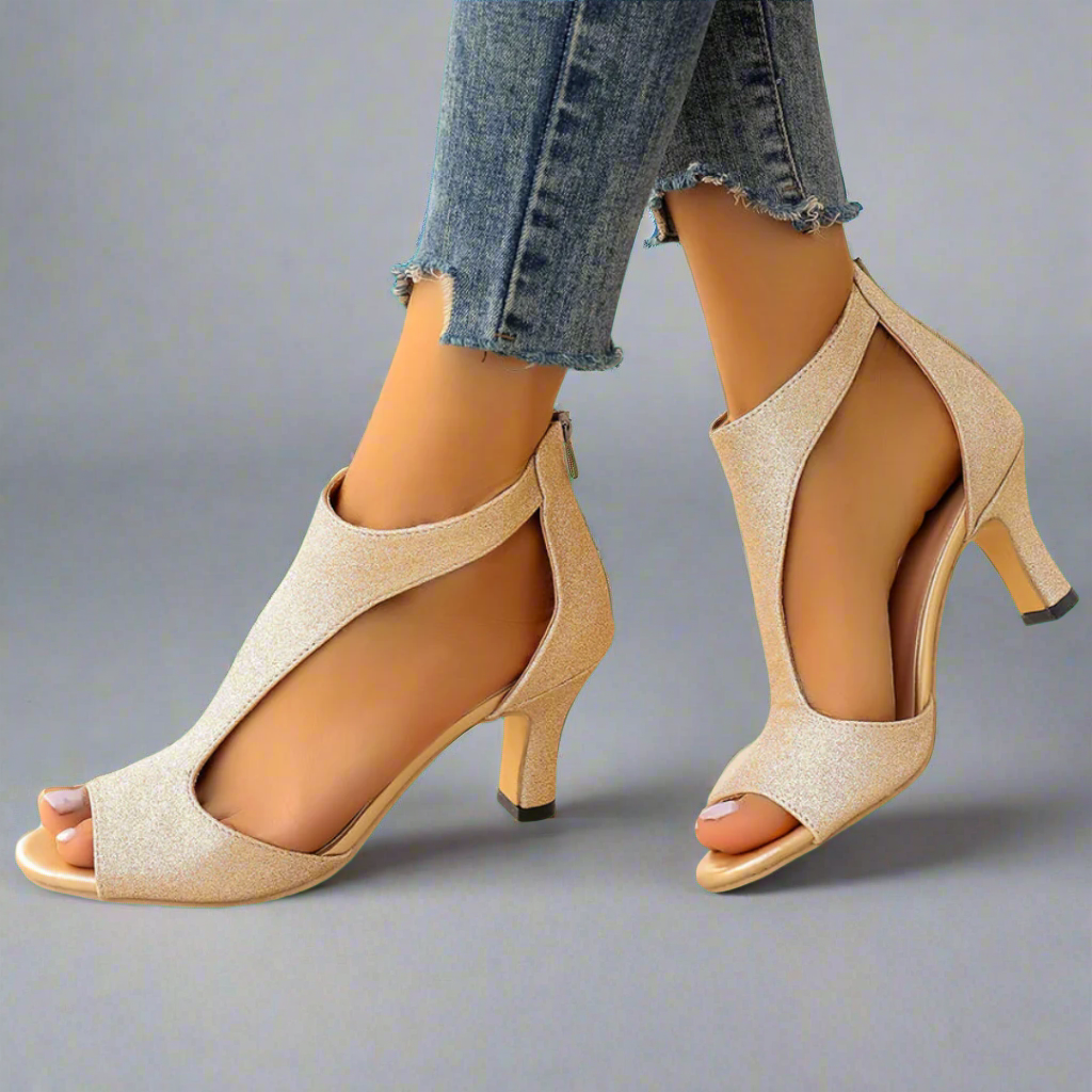 Suzanne™ | Pantofi Eleganți cu Toc Satinat