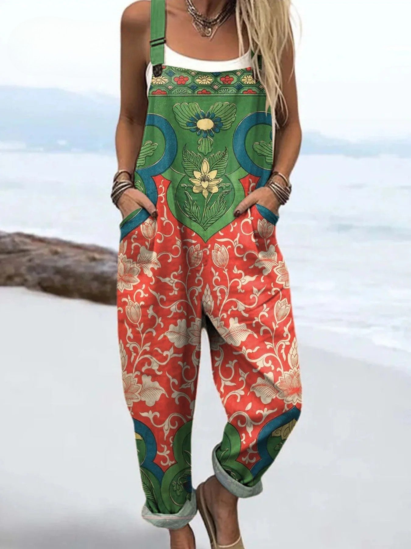 Sanne™ | Salopete Boho cu Flori de Grădină