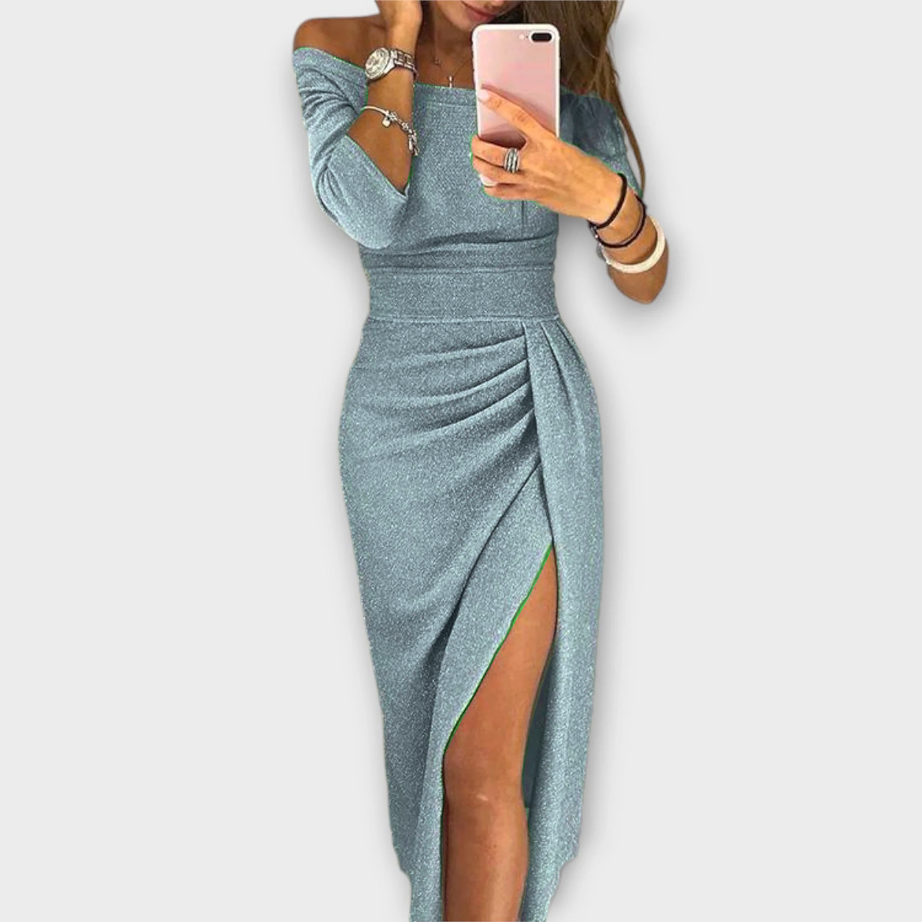 Lena - Rochie Elegantă Off-Shoulder