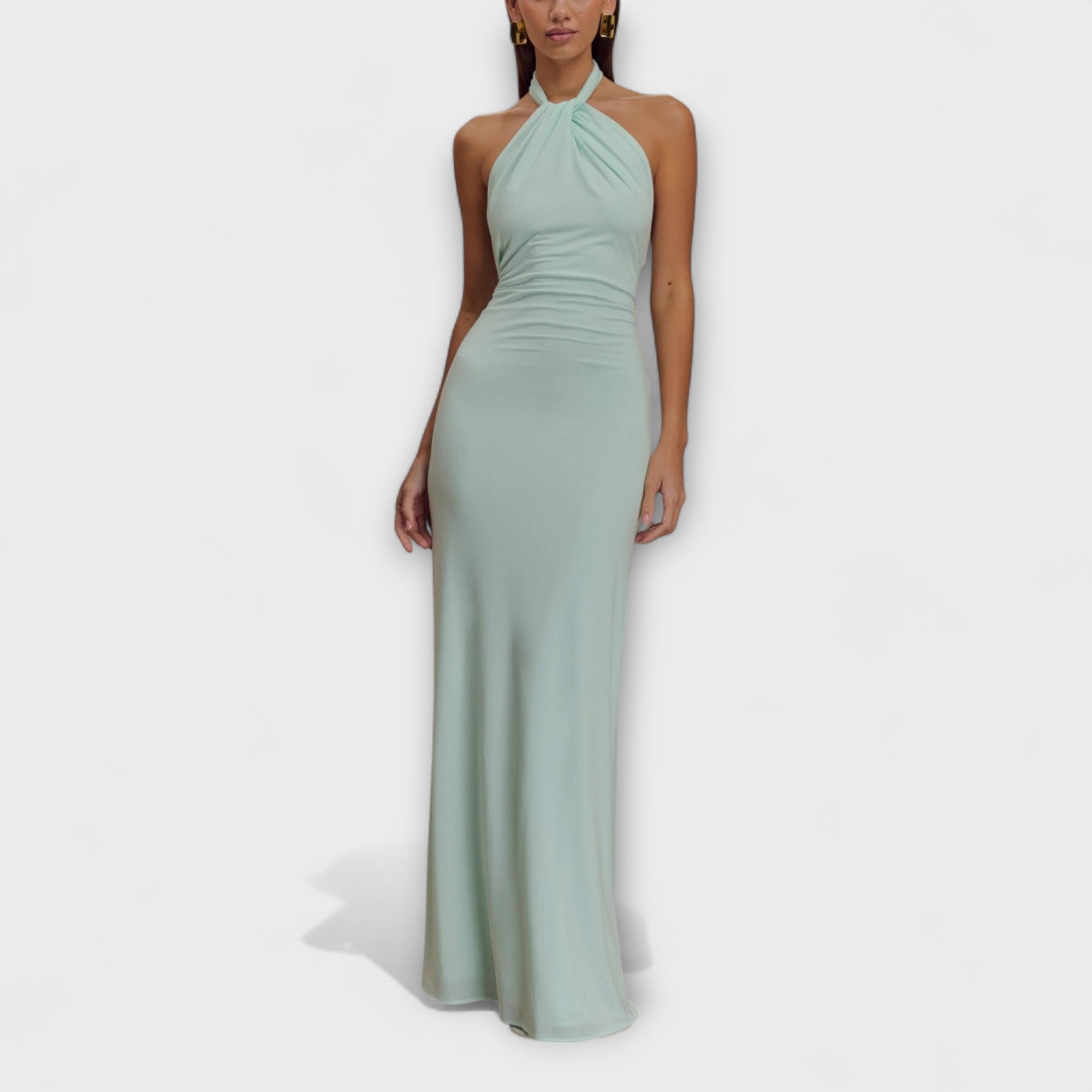 Laguna - Rochie Maxi Slinky cu Guler Halter