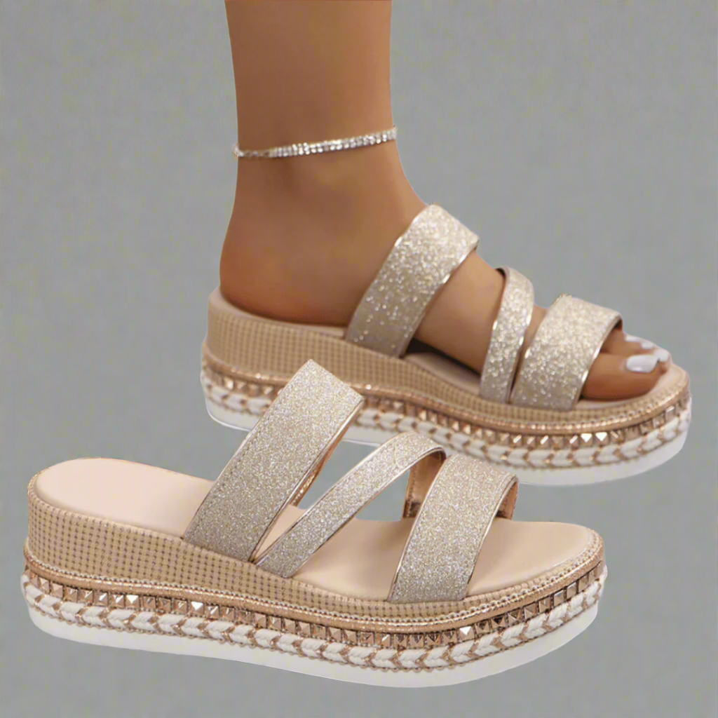 Helga | Sandale wedge confortabile din material de calitate