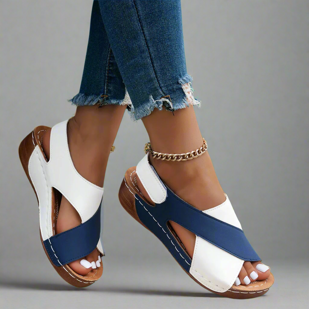 Alwine | Sandale wedge elegante din material de calitate