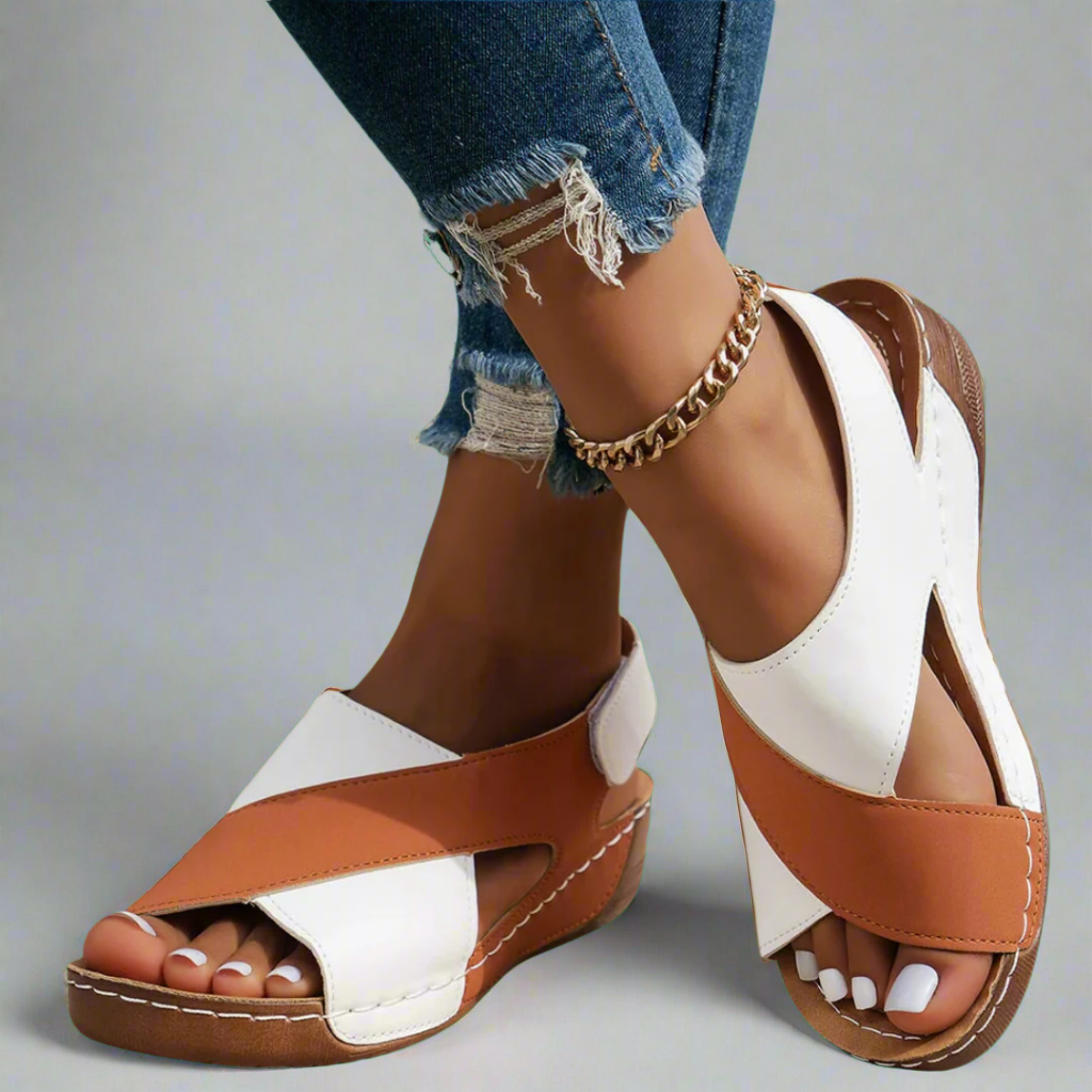 Alwine | Sandale wedge elegante din material de calitate