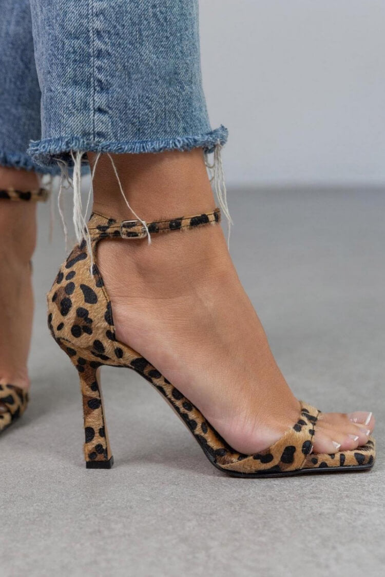 Zoof™ | Pantofi cu toc imprimeu leopard