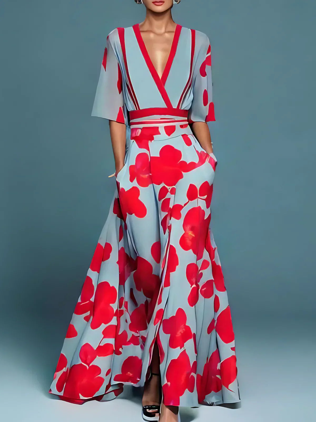 Rochie elegantă cu mâneci