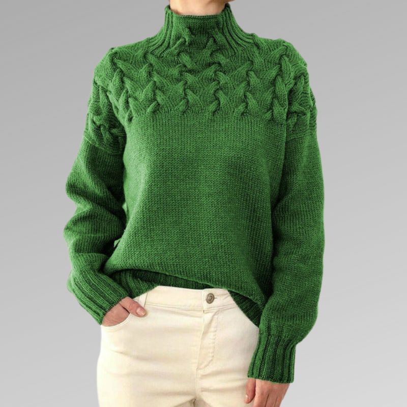 Pulover Davila Elegant & Cald cu Guler Înalt