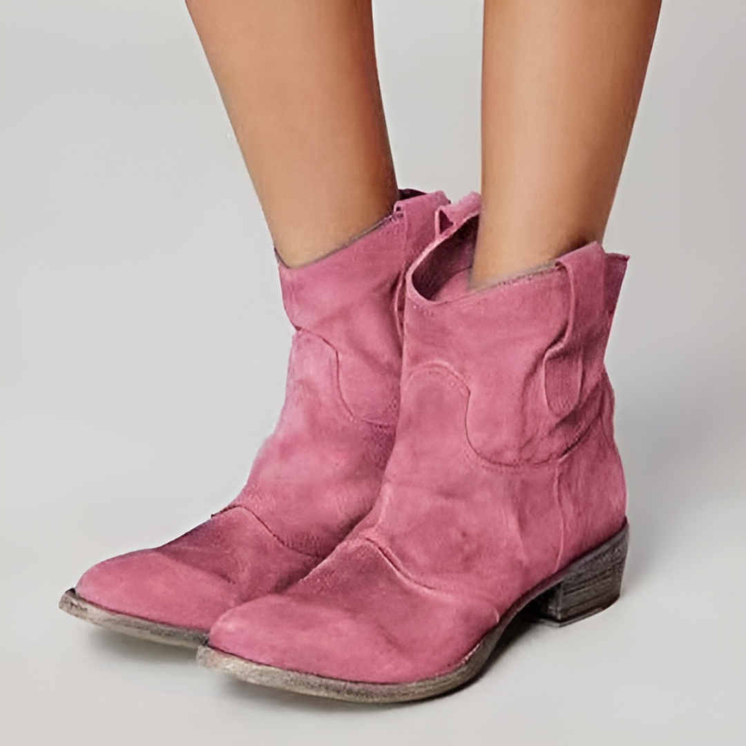 Alessia – Botine din Piele Nubuc