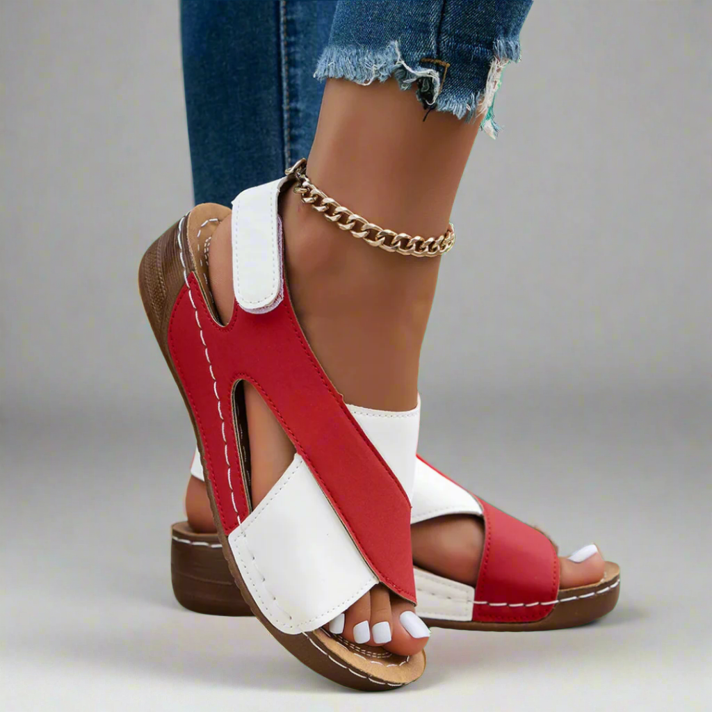 Alwine | Sandale wedge elegante din material de calitate