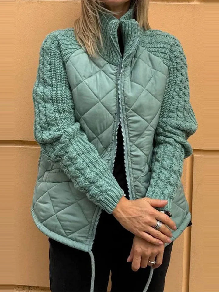 BELINA | Geacă casual patchwork cu fermoar