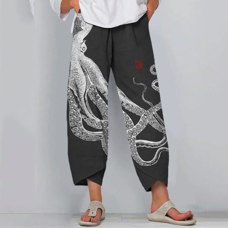 Kamila | Pantaloni Relaxați cu Model