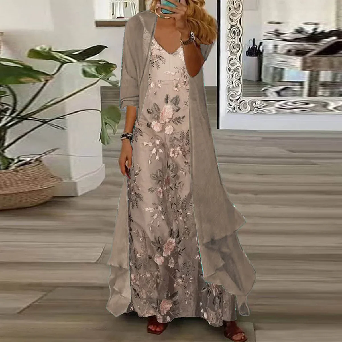 Mara | Rochie Maxi cu Jachetă (set de 2 piese)