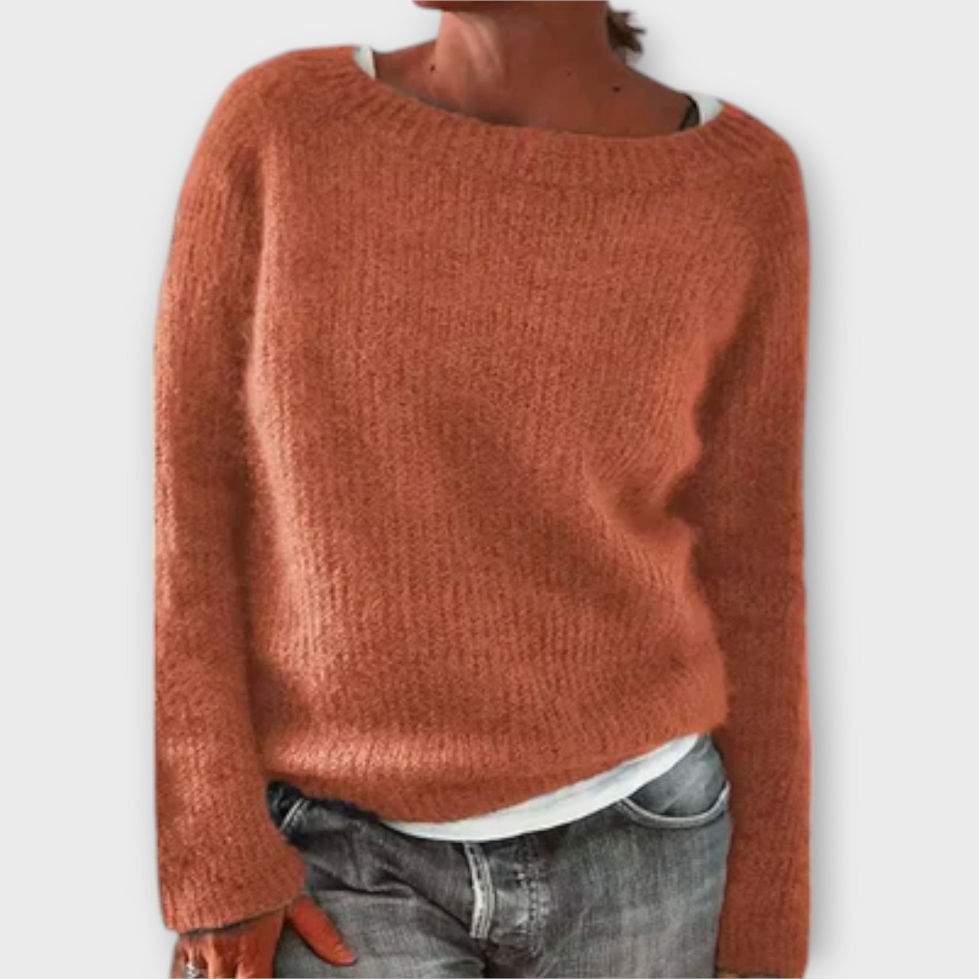 Regine – Pulover Tricotat de Culoare Uniformă