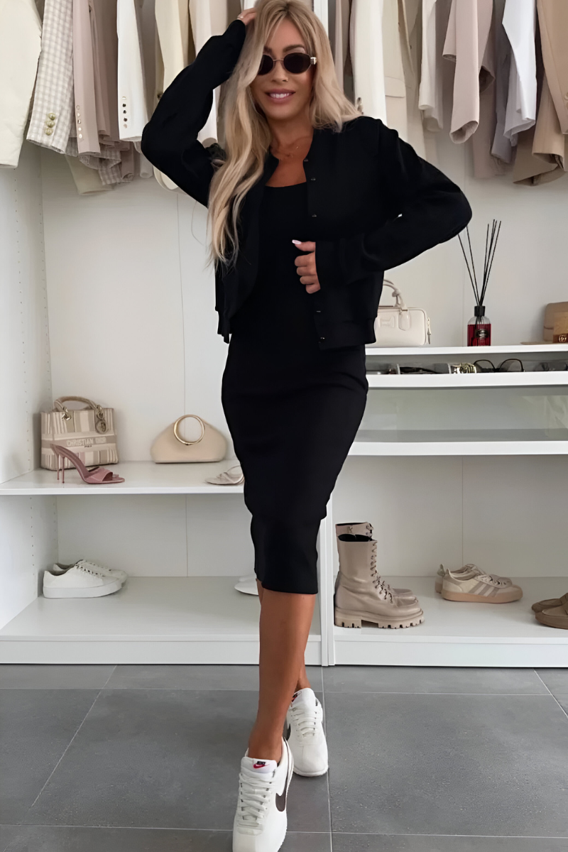 Manon | Set Rochie Midi & Cardigan