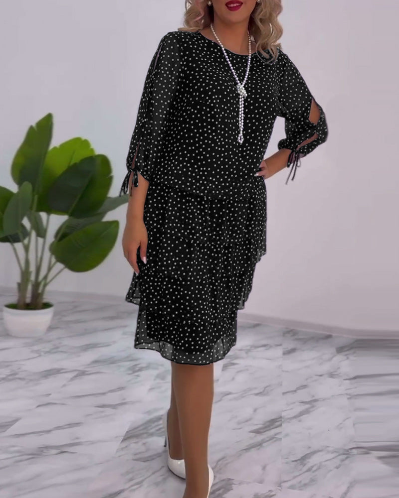 Vera™ | Rochie Elegantă cu Volane și Stropi