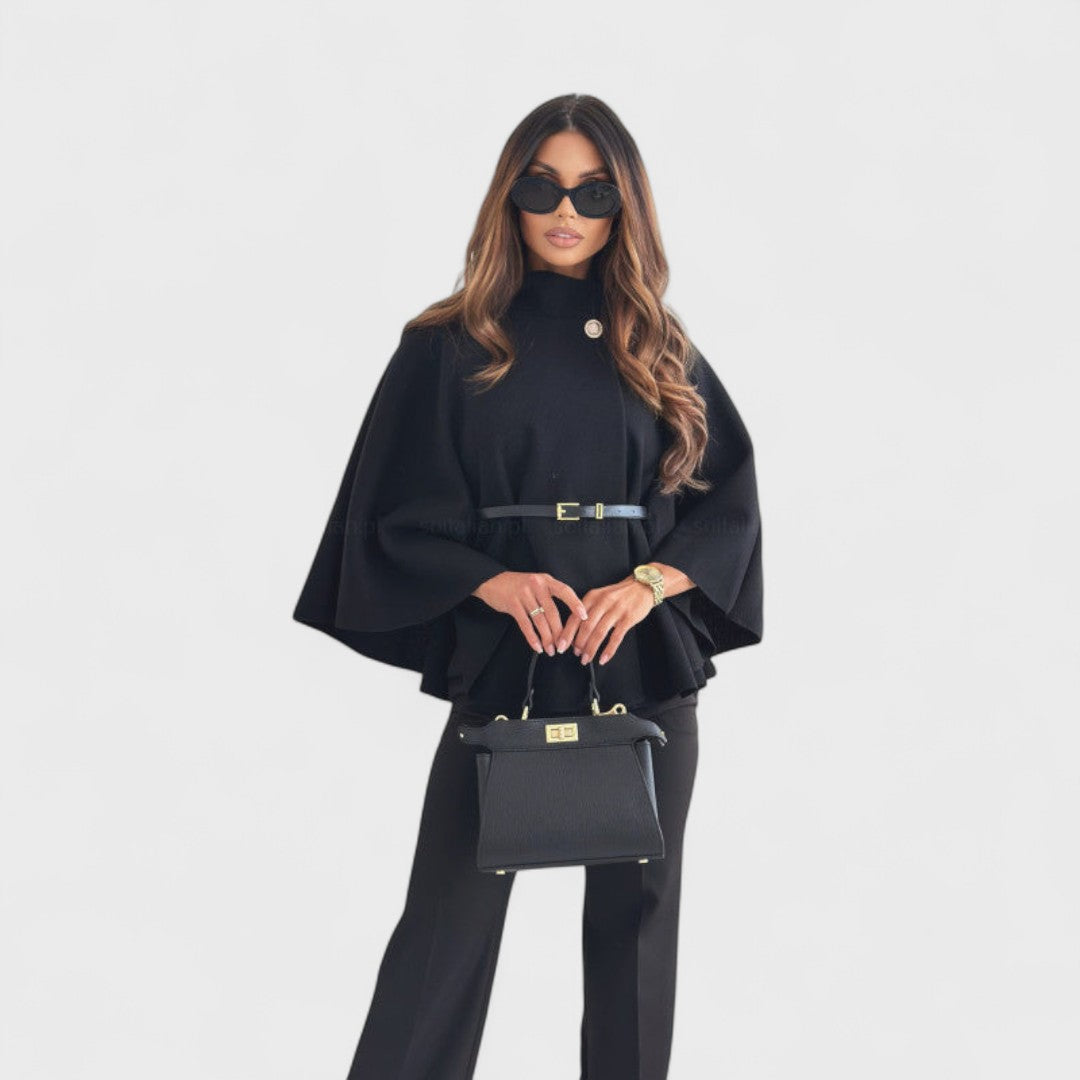 Lea - Jachetă elegantă cu mâneci tip fluture și curea