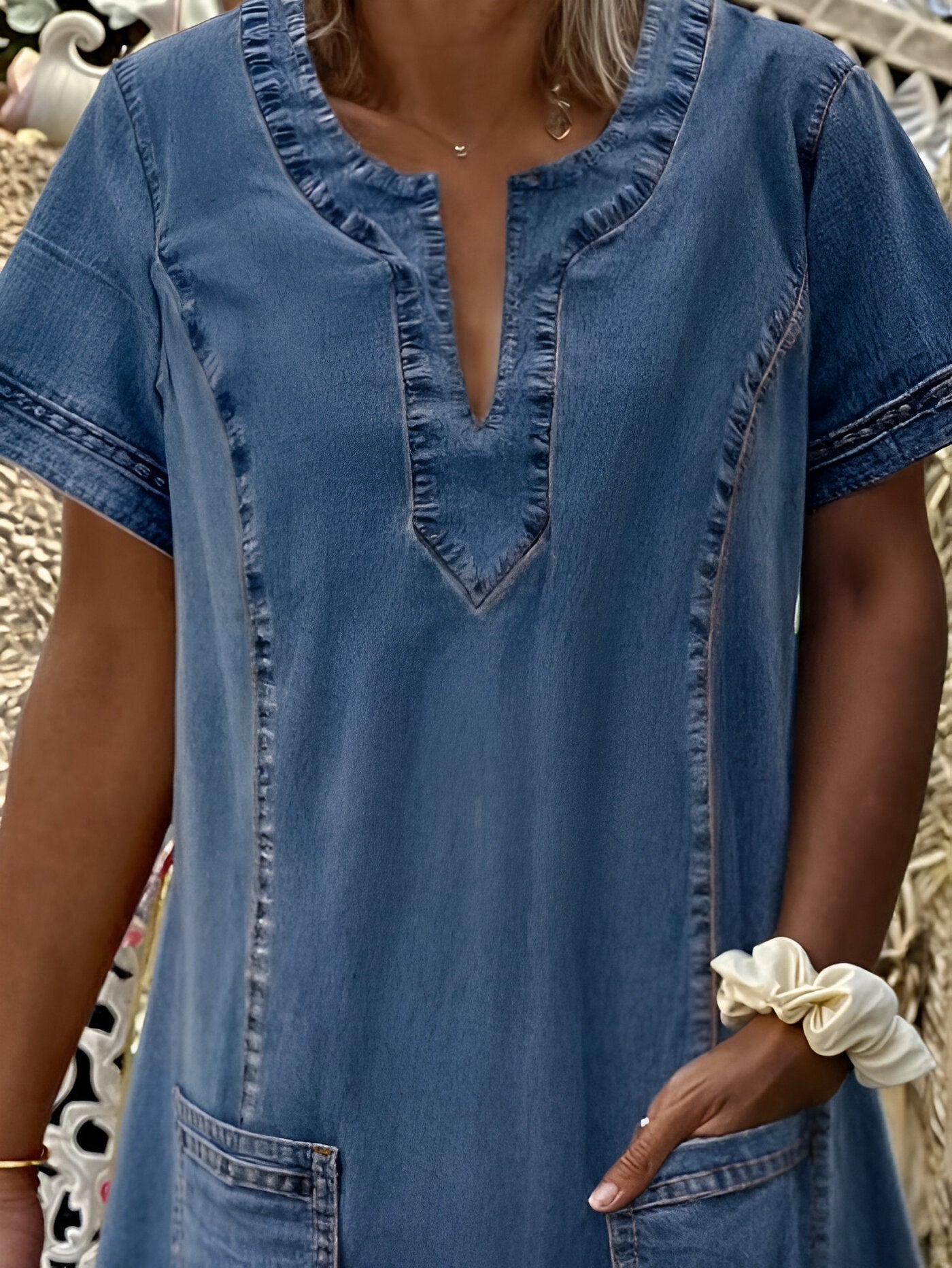 Anouk™ | Rochie din Denim Relaxată