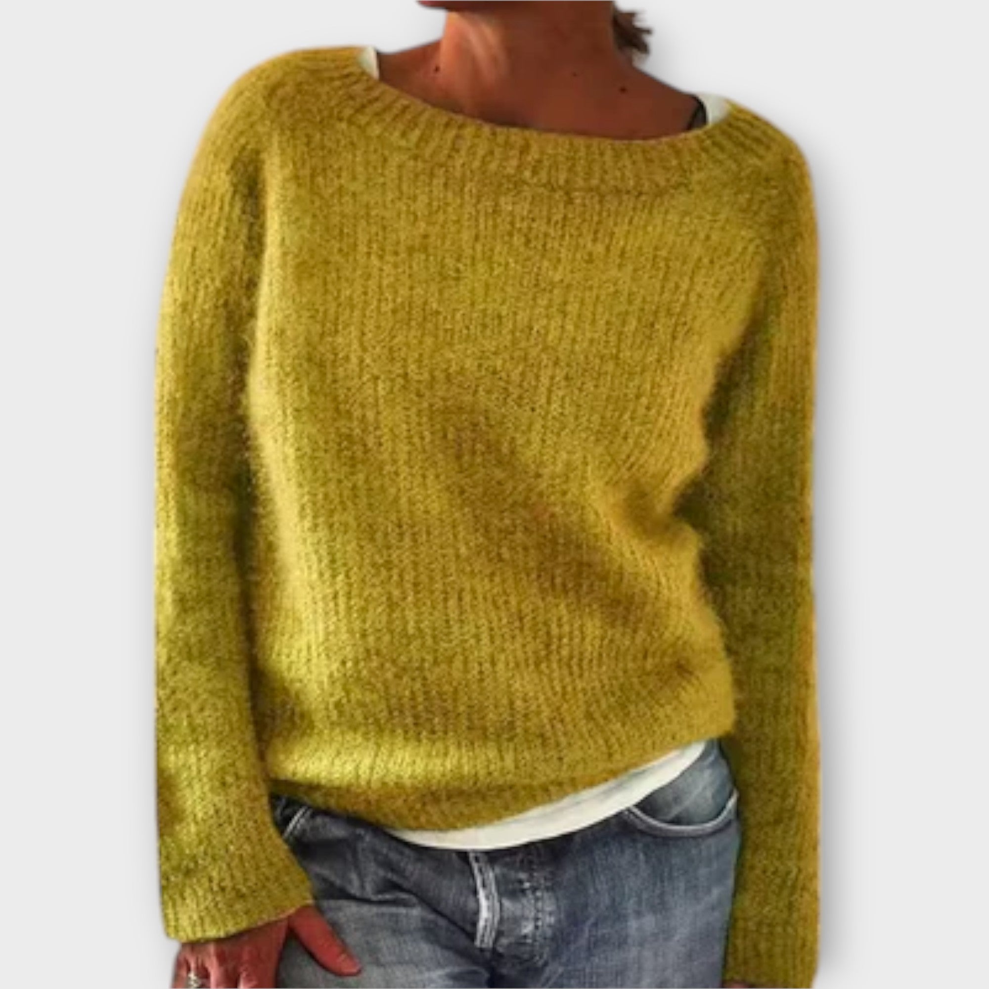 Regine – Pulover Tricotat de Culoare Uniformă