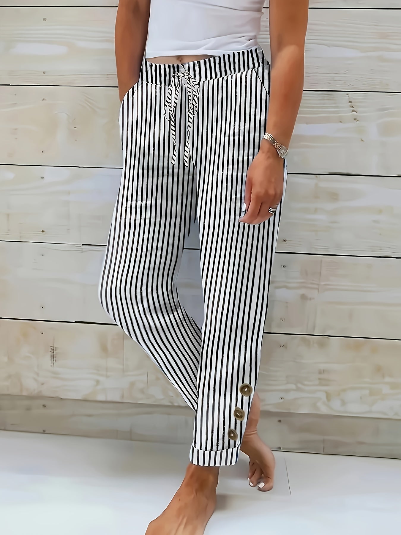 Raquelle™ - Pantaloni Casual Rayati