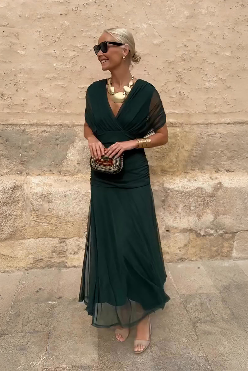 ALMA | ROCHIE LUNGĂ CU GULER ÎN V