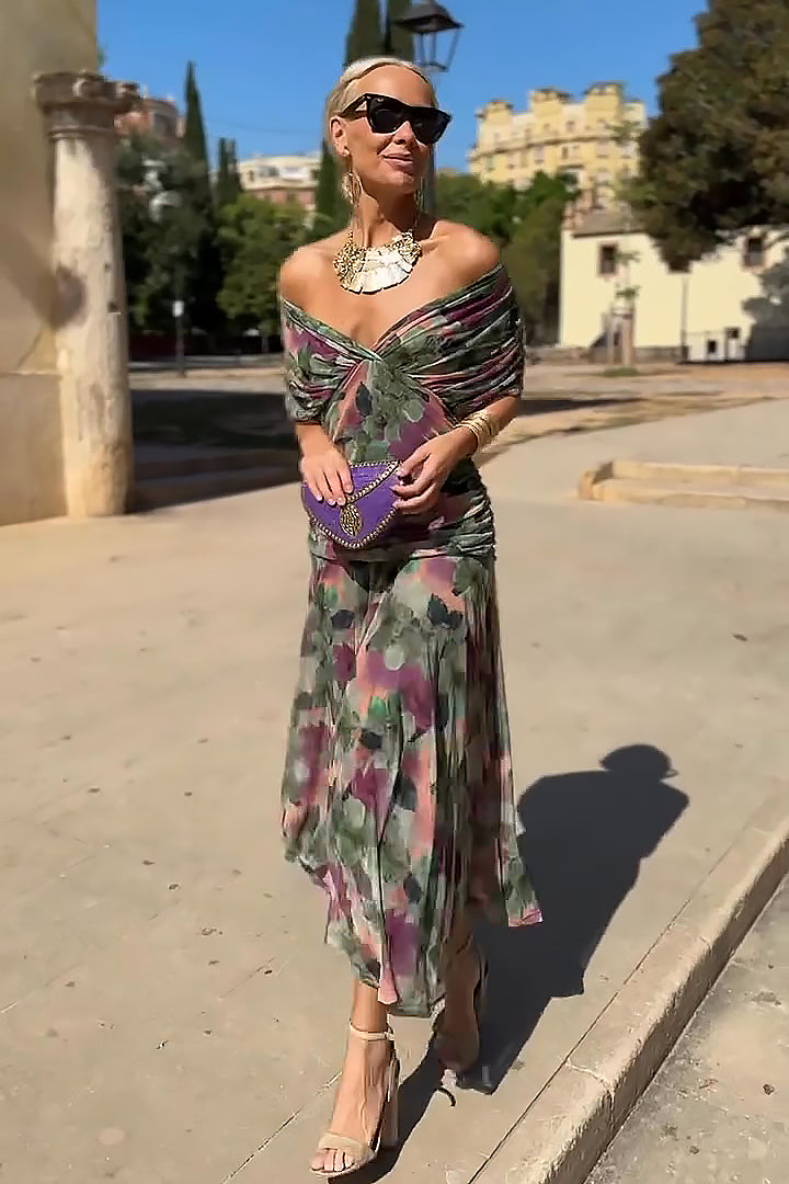 ALMA | ROCHIE LUNGĂ CU GULER ÎN V
