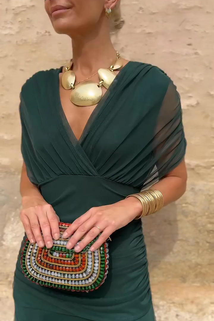 ALMA | ROCHIE LUNGĂ CU GULER ÎN V