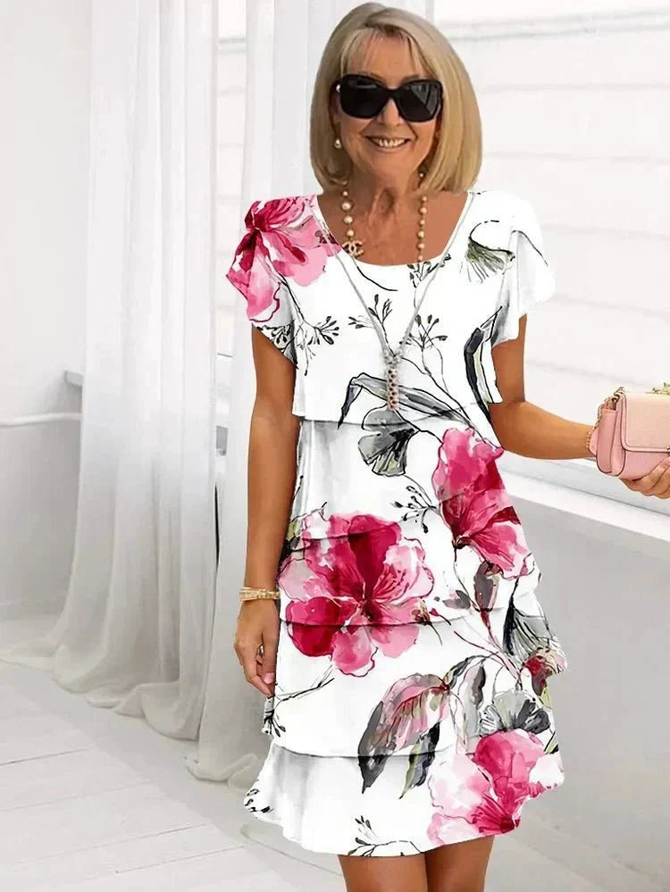 Jenna | Rochie Florală Cascadentă
