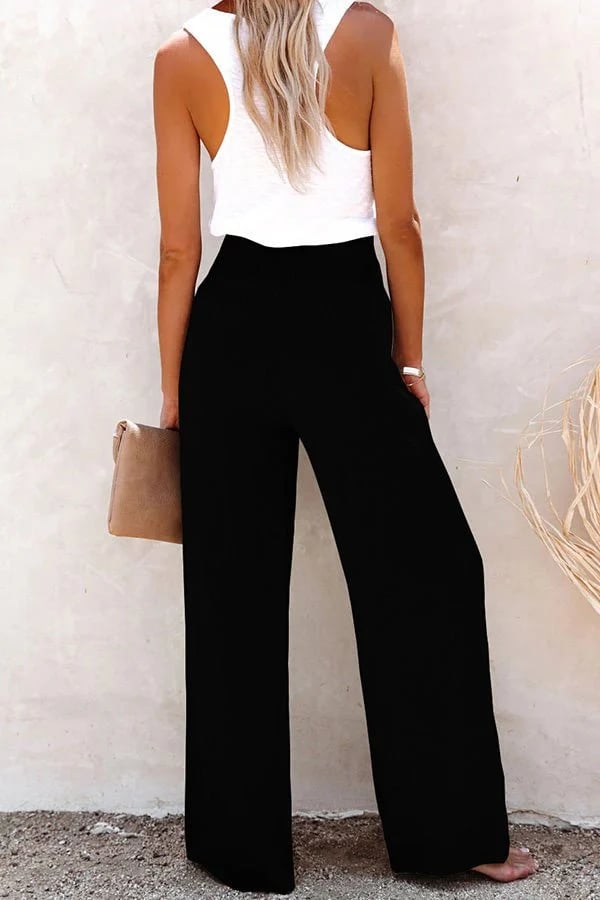Riana™ - Pantaloni relaxați cu talie înaltă