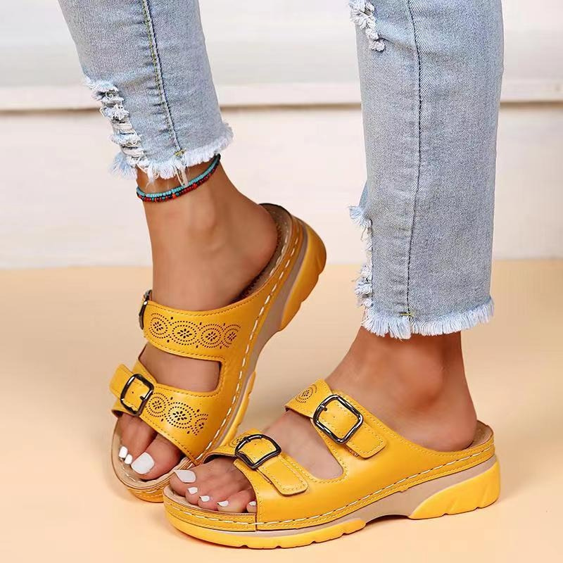 Simona™ | Sandale Ortopedice din Piele