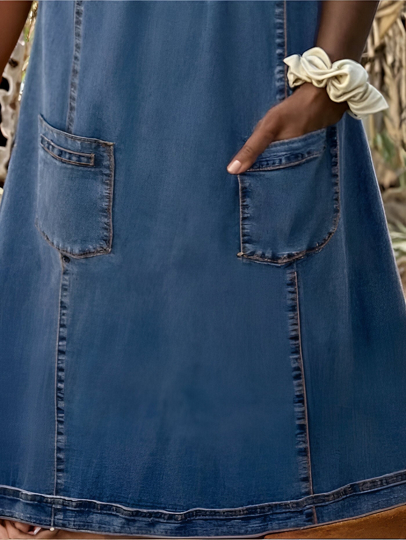 Anouk™ | Rochie din Denim Relaxată