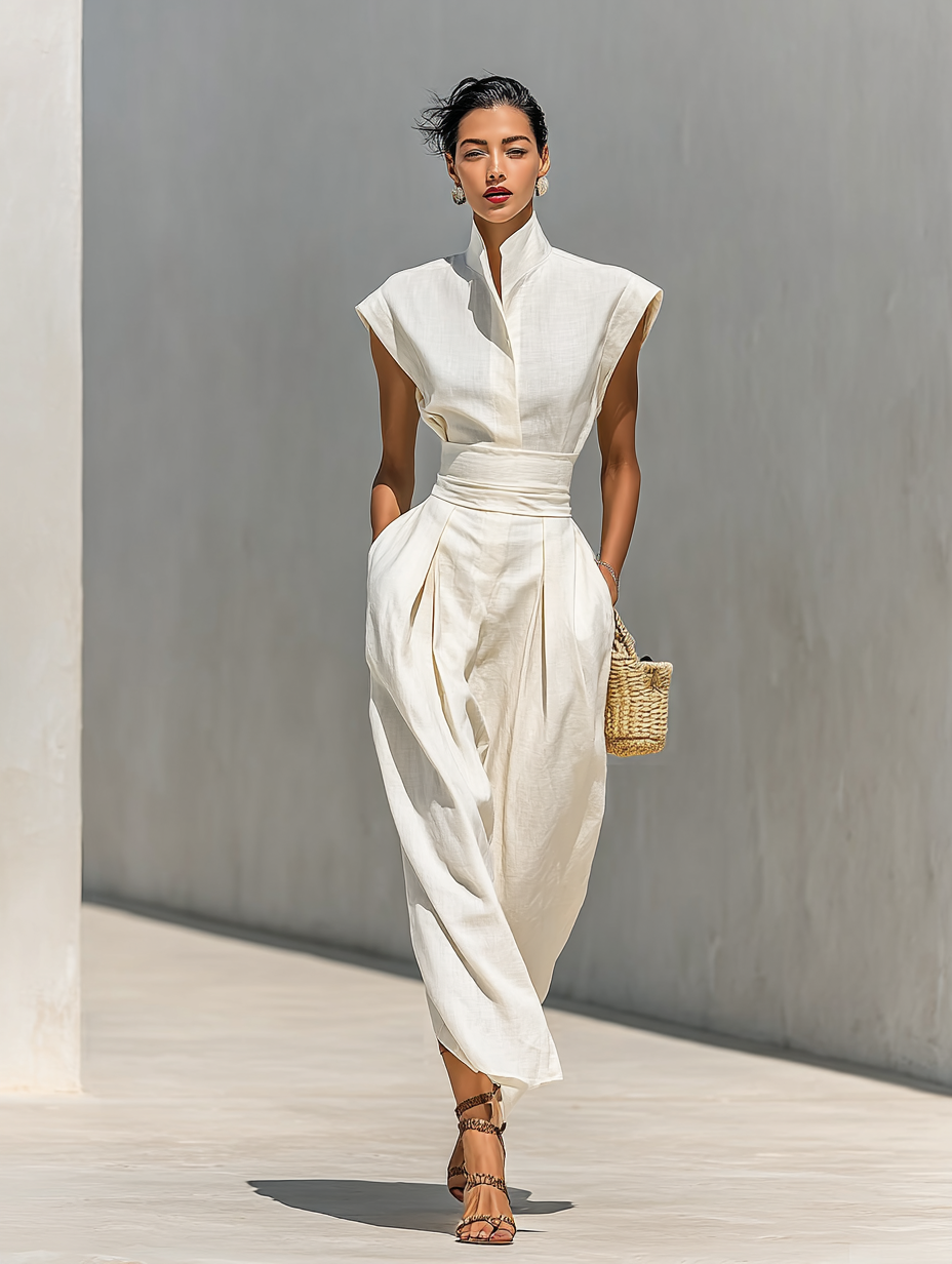 Rochie Maxi din Bumbac Pur cu Guler Revers și Mâneci cu Glugă
