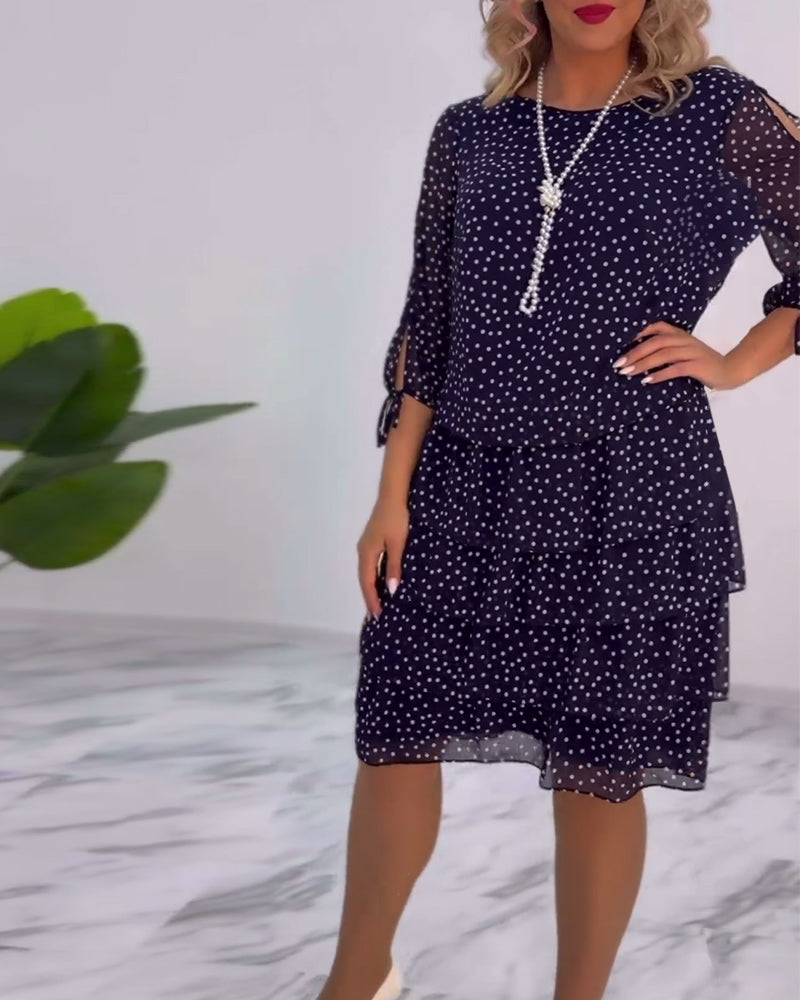 Vera™ | Rochie Elegantă cu Volane și Stropi