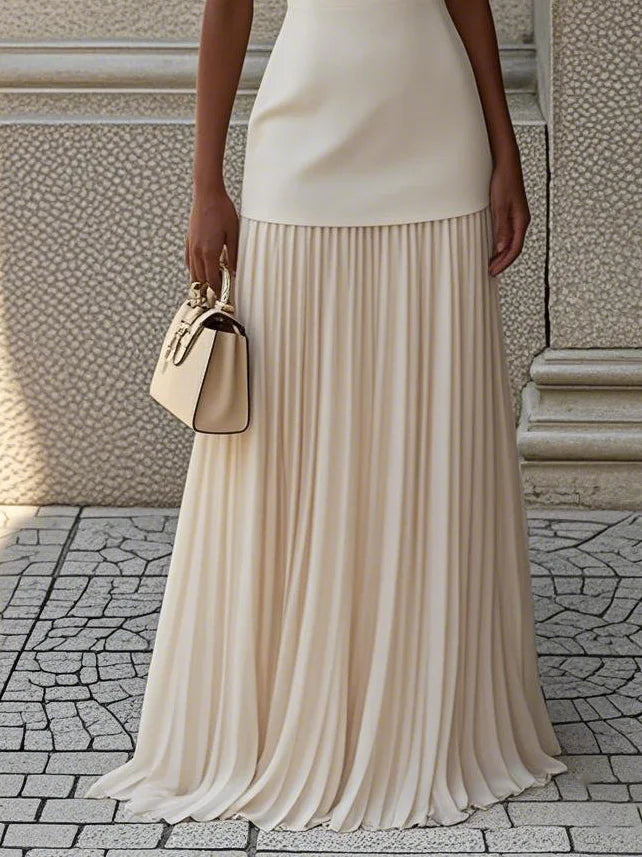 ELVIRA | Rochie lungă plisată de design