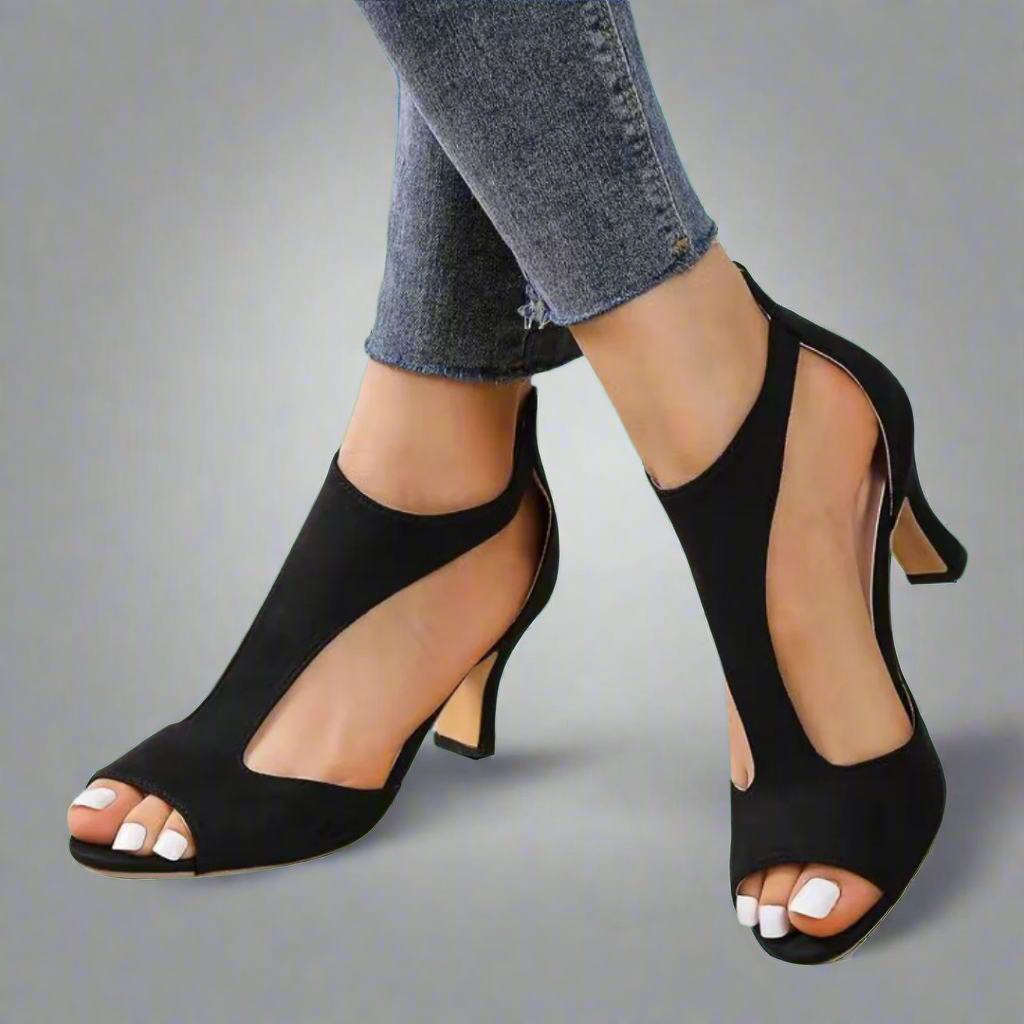 Suzanne™ | Pantofi Eleganți cu Toc Satinat
