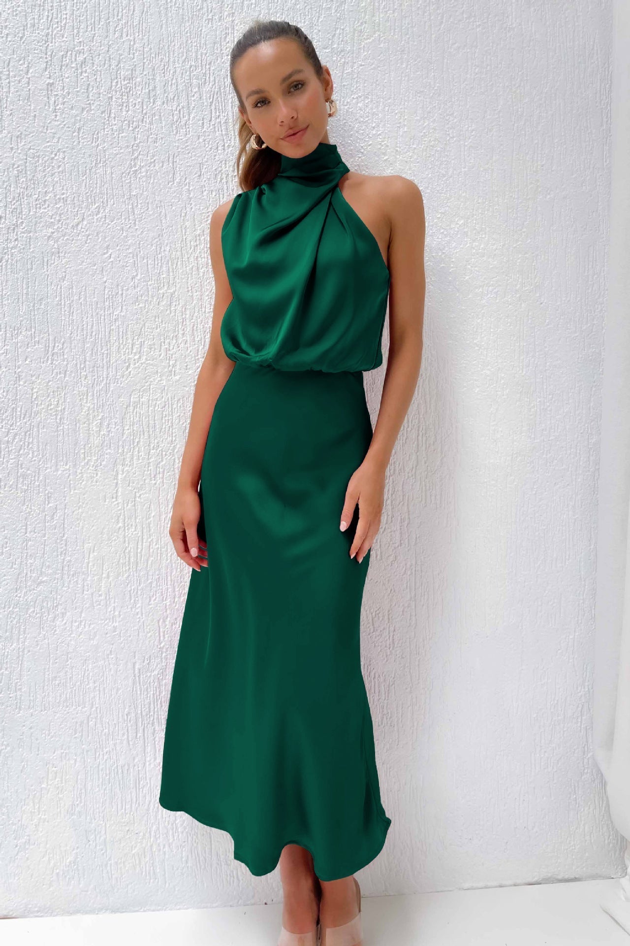 VELETA | ROCHIE LUNGĂ DIN SATEN