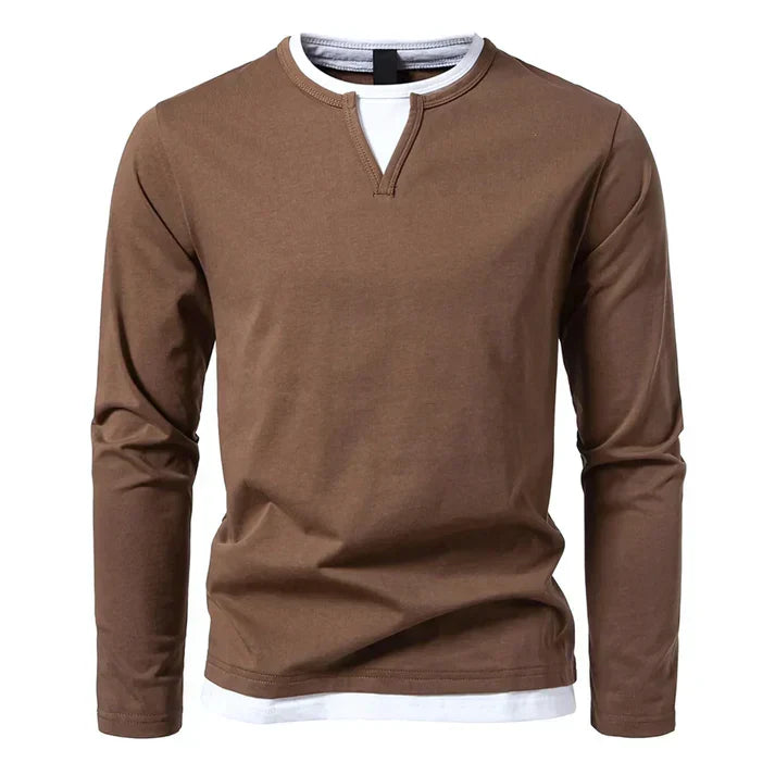 MIRAVO | Tricou Premium cu Mâneci Lungi din Bumbac Pieptănat