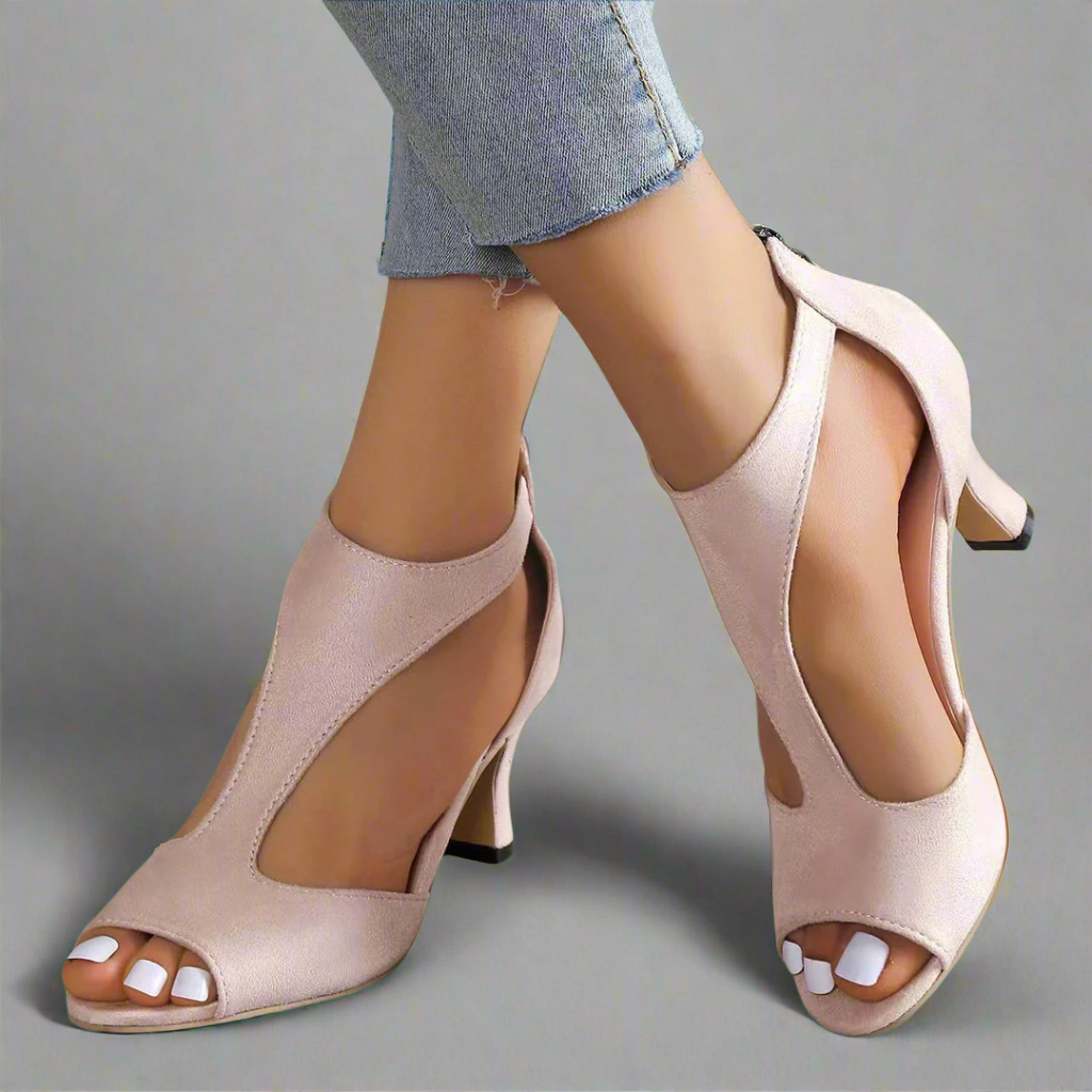 Suzanne™ | Pantofi Eleganți cu Toc Satinat