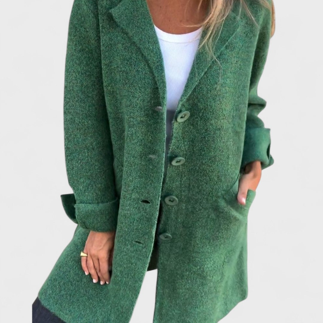 Maila - Palton lung casual cu rever
