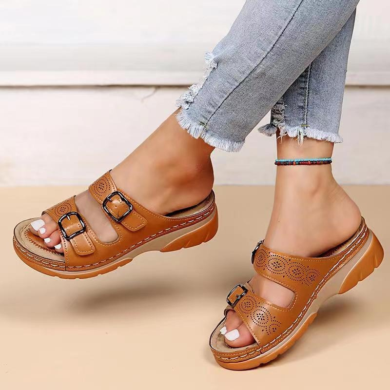 Simona™ | Sandale Ortopedice din Piele
