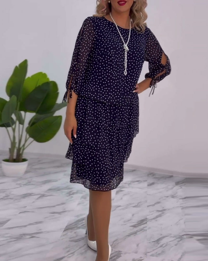 Vera™ | Rochie Elegantă cu Volane și Stropi