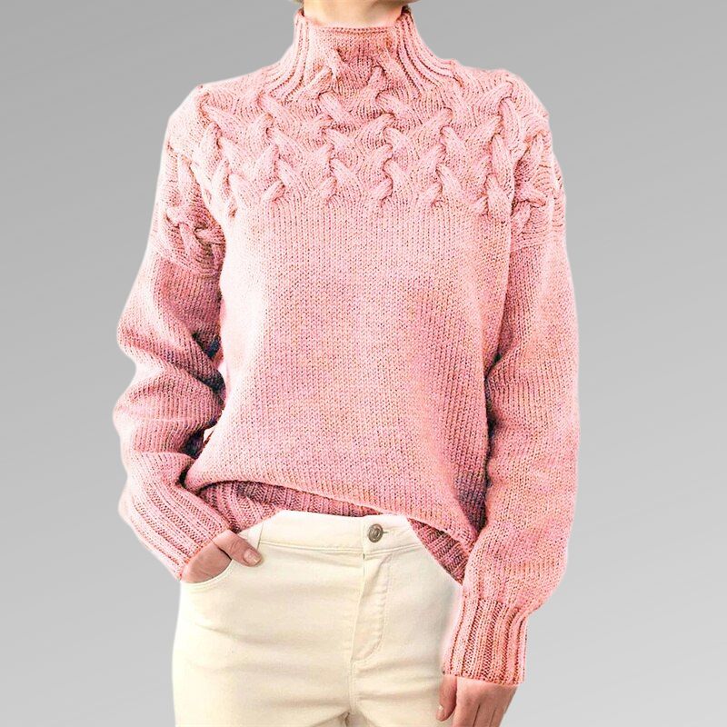 Pulover Davila Elegant & Cald cu Guler Înalt